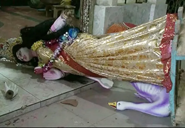 চাঁদপুরে মন্দির ভাংচুর, আটক ৫