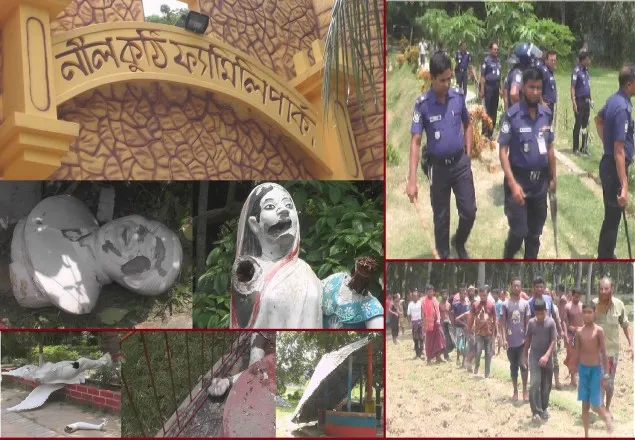 শার্শা-ঝিকরগাছা সীমান্তে নীলকুঠি ফ্যামিলি পার্ক উচ্ছেদ, ৫ বোমা বিস্ফোরণ