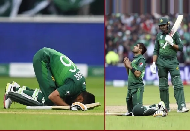 সেঞ্চুরির পর আল্লাহর শুকরিয়ায় বাবর আজমের সেজদা