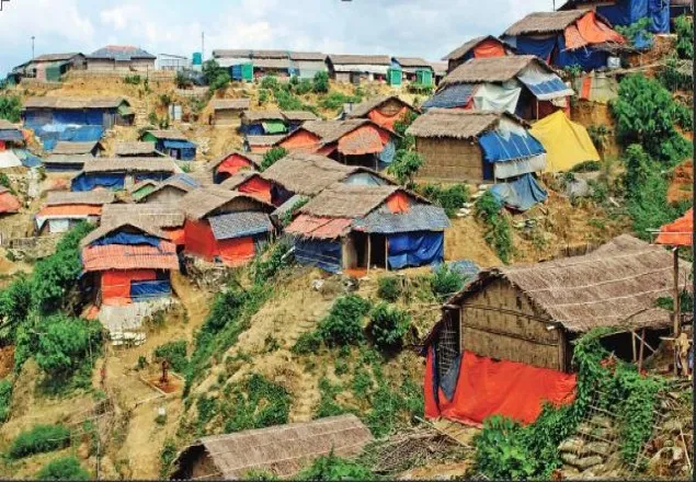 বৃষ্টিতে পাহাড়ধসের ঝুঁকিতে রোহিঙ্গা শিবির