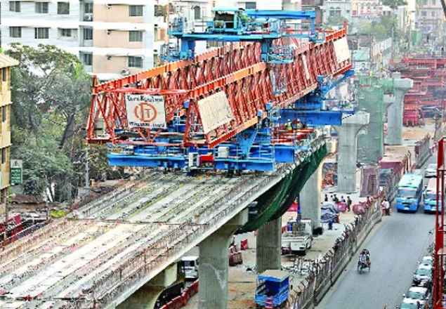 দৃশ্যমান হচ্ছে মেট্রোরেল!