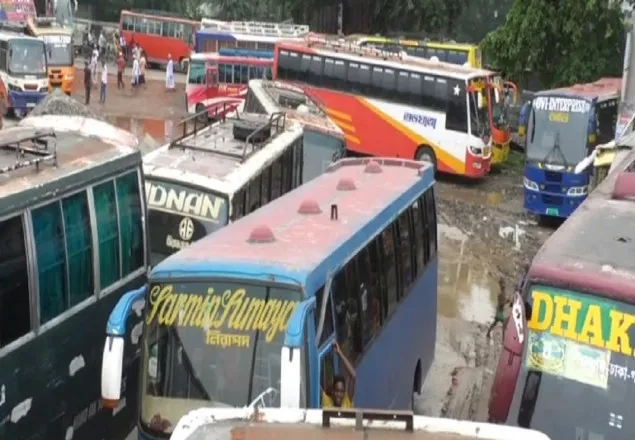 ৪র্থ দিনের মতো সিরাজগঞ্জে বাস চলাচল বন্ধ