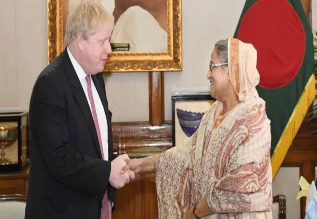 বরিস জনসনকে ফজলি আম দিলেন শেখ হাসিনা