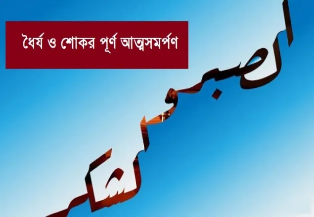 ধৈর্য ও শোকর, আল্লাহর কাছে পূর্ণ আত্মসমর্পণ
