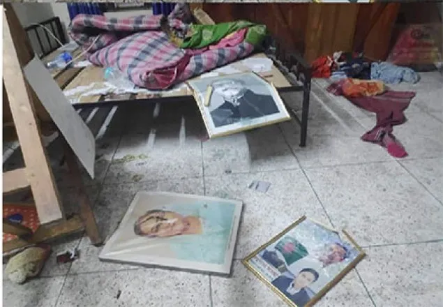বঙ্গবন্ধু ও প্রধানমন্ত্রীর ছবি ভাঙচুর, বেরোবি প্রশাসনের মামলা