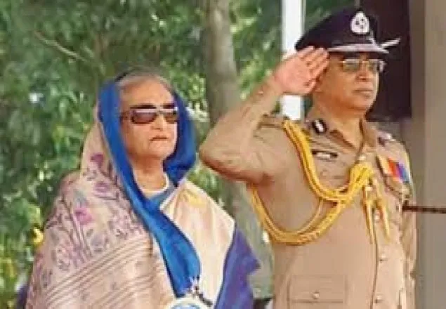 রাজশাহীতে সারদা পুলিশ একাডেমিতে পৌঁছেছেন প্রধানমন্ত্রী
