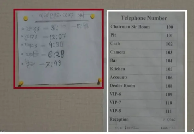 মোহামেডান ক্লাব জুয়ার টেবিলের সামনে নামাজের সময়সূচি!