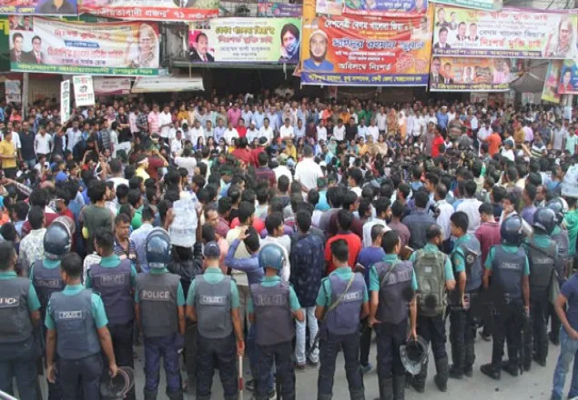 পুলিশের অনুমতি ছাড়াই বিএনপির সমাবেশ শুরু