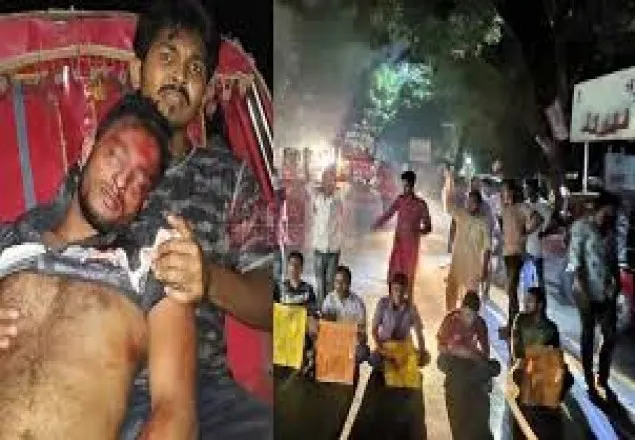 রাবিতে শিক্ষার্থীকে ছুরিকাঘাতের প্রতিবাদে মহাসড়ক অবরোধ