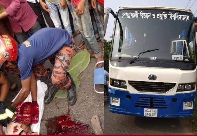 নোবিপ্রবি’র বাসের ধাক্কায় যুবক নিহত
