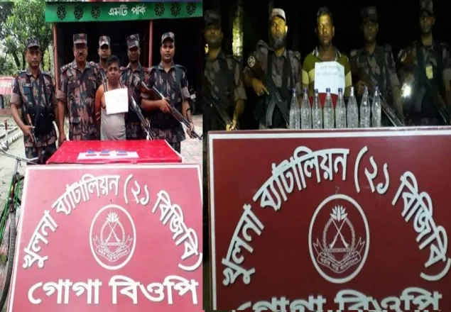 যশোরের শার্শা গোগা সীমান্তে মাদকসহ আটক ২
