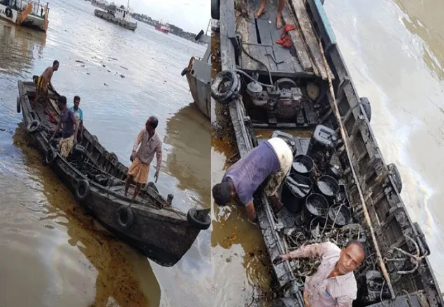 দুই জাহাজের সংঘর্ষ, কর্ণফুলীতে ছড়িয়ে পড়ছে তেল