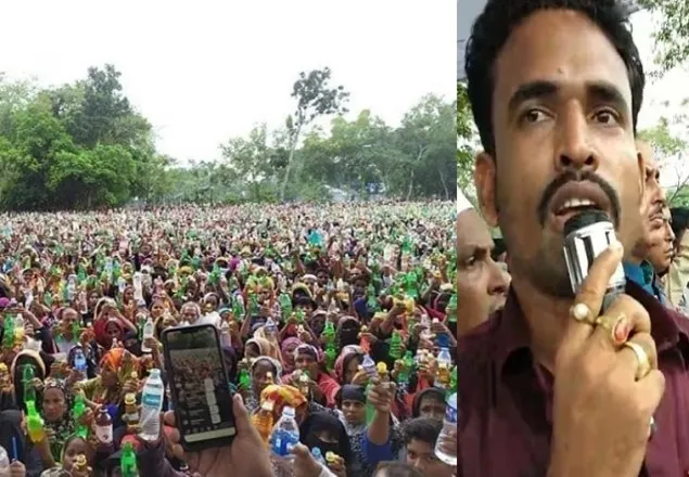 মাইকে ফুঁ দিয়ে তেল-পানি পরে দিলেন কবিরাজ!