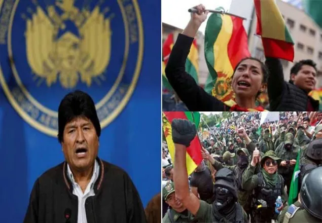 বিক্ষোভের মুখে পদত্যাগ করলেন ইভো মোরালেস