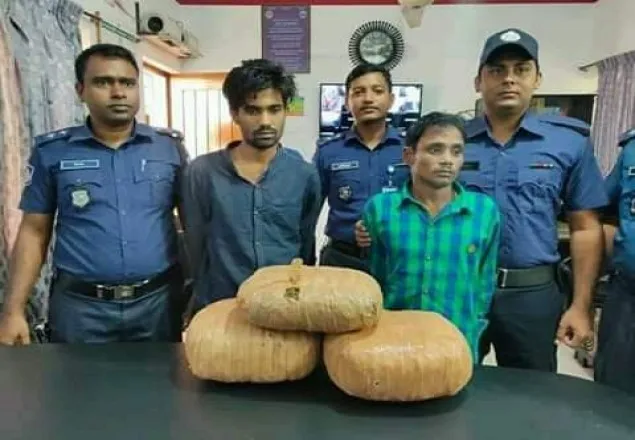 মাগুরায়  ৮ কেজি গাঁজাসহ ২ মাদক ব্যবসায়ি গ্রেপ্তার