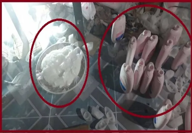 কেরানীগঞ্জে চুলায় তৈরি হচ্ছিল জনসন বেবি লোশন!
