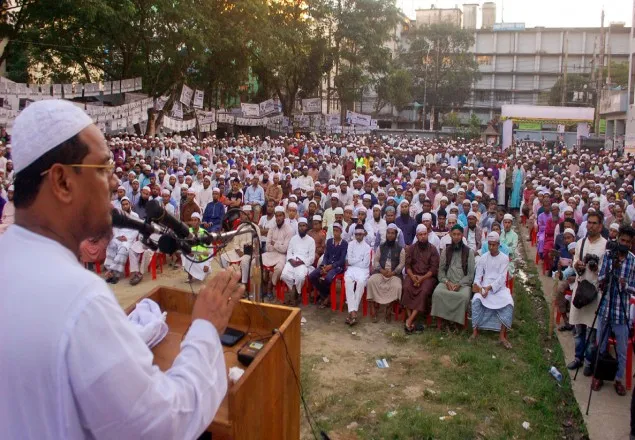 পেঁয়াজ ছাড়া তরকারি খাওয়ার পরামর্শ উপহাস: চরমোনাই পীর