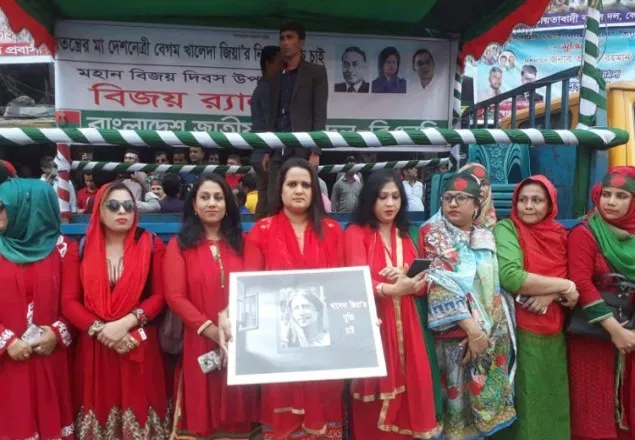 শোভাযাত্রায় অংশ নিতে নয়াপল্টনে বিএনপির নেতাকর্মীরা