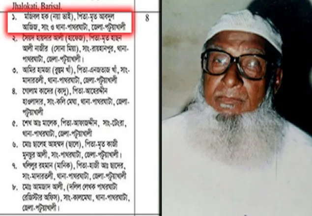 মুক্তিযোদ্ধা সংগ্রাম পরিষদের সভাপতির নাম রাজাকার তালিকায়!