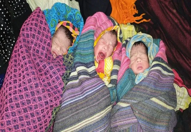 সিরাজগঞ্জে একসঙ্গে তিন সন্তানের জন্ম