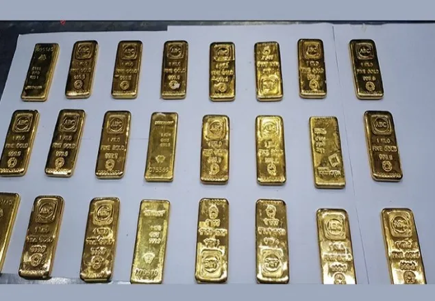 শাহজালালে ২৪ কেজি স্বর্ণ জব্দ