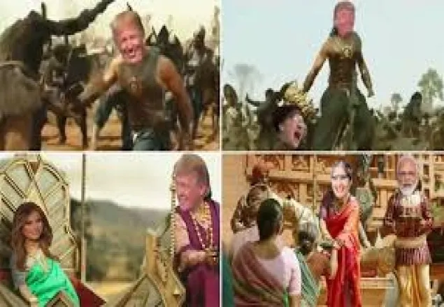  এবার বাহুবলী রূপে ট্রাম্প!