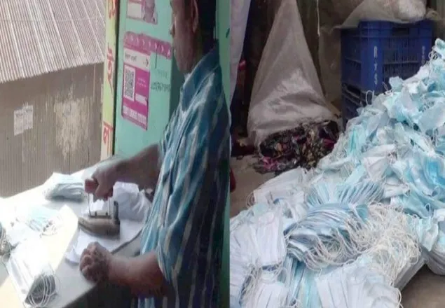 গাজীপুরে হাসপাতালের ব্যবহৃত মাস্ক-হ্যান্ড গ্লাভস ধুয়ে বিক্রি, আটক ২