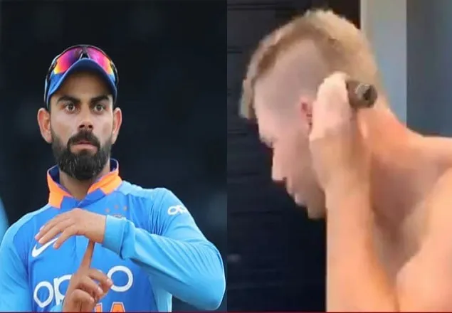 মাথা ন্যাড়া করে কোহলিকে চ্যালেঞ্জ দিলেন ডেভিড ওয়ার্নার