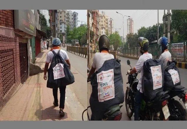 ফোন দিলেই নিম্নমধ্যবিত্তের বাসায় খাবার নিয়ে চলে যাচ্ছে অরেঞ্জ আর্মি বিডি