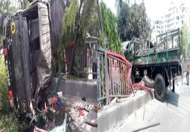 রাজধানীতে সড়ক দুর্ঘটনায় সেনা সদস্য নিহত, আহত ২১