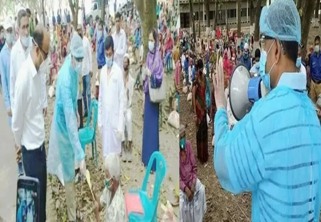 মাগুরায় ভিক্ষুকদের মাঝে ত্রান বিতনণ