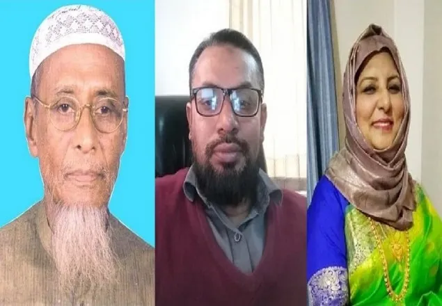 জয়পুরহাট লেখক ফোরামের সভাপতি আজিজুল ও সম্পাদক রাণী