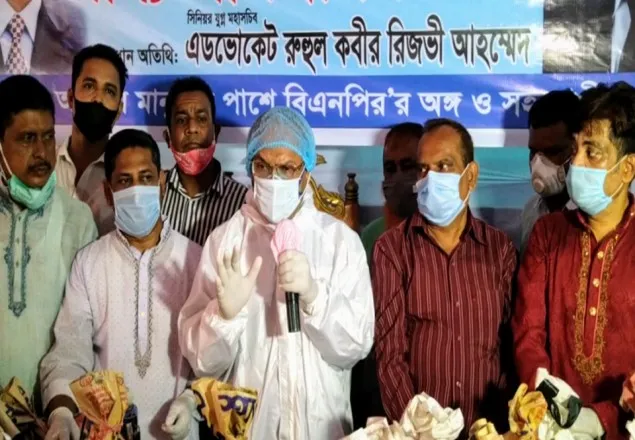 যারা গরিবের ত্রাণ মেরে খায় তারা কী মানুষ, প্রশ্ন রিজভীর