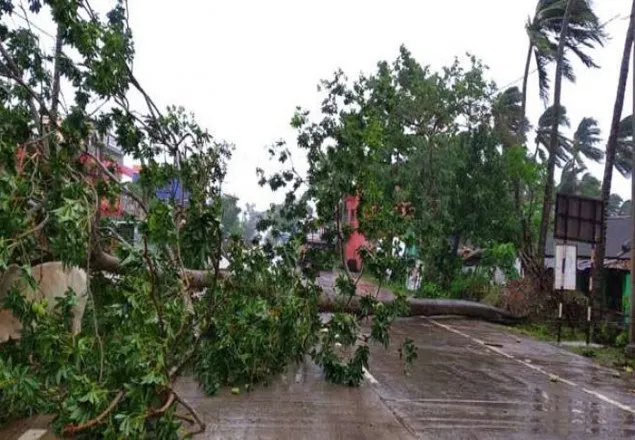 ঘূর্ণিঝড় আম্পানের প্রথম আঘাত উড়িষ্যায়
