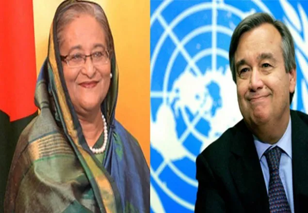প্রধানমন্ত্রীকে ফোন করে জাতিসংঘ মহাসচিবের শুভেচ্ছা