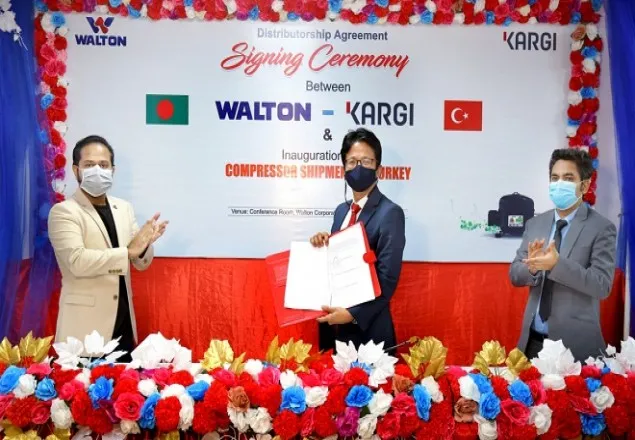 কম্প্রেসর দিয়ে তুরস্কে ওয়ালটন  পণ্যের রপ্তানি শুরু