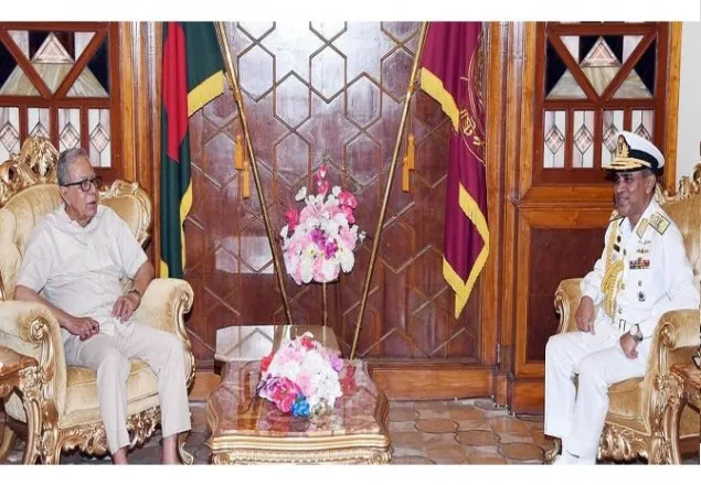 রাষ্ট্রপতির সঙ্গে নবনিযুক্ত নৌবাহিনী প্রধানের সাক্ষাৎ