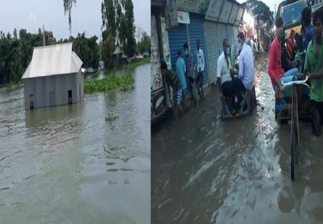 গাজীপুরে কমতে শুরু করেছে বন্যার পানি
