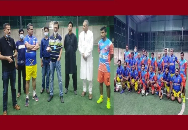 বসুন্ধরায় সিরাজগঞ্জ সোনালী অতীত ক্লাবের প্রীতি ফুটবল ম্যাচ