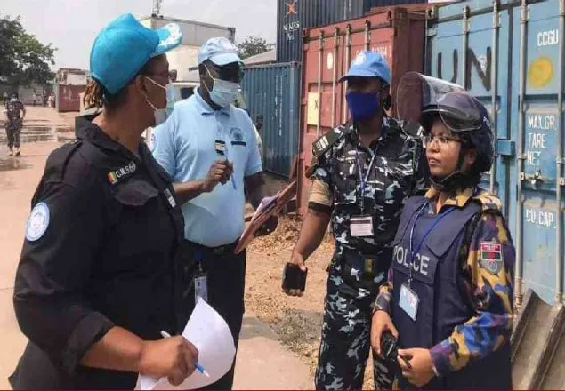 কঙ্গো বিমানবন্দরে নিরাপত্তার দায়িত্বে বাংলাদেশের নারী শান্তিরক্ষী