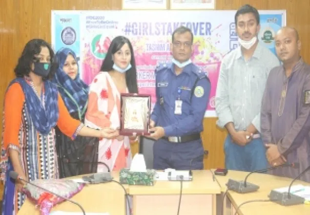 এক ঘণ্টার জন্য ভোলায় পুলিশ সুপার হলেন স্কুলছাত্রী রিমি