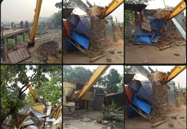  শীতলক্ষ্যায় অবৈধ স্থাপনা উচ্ছেদ   