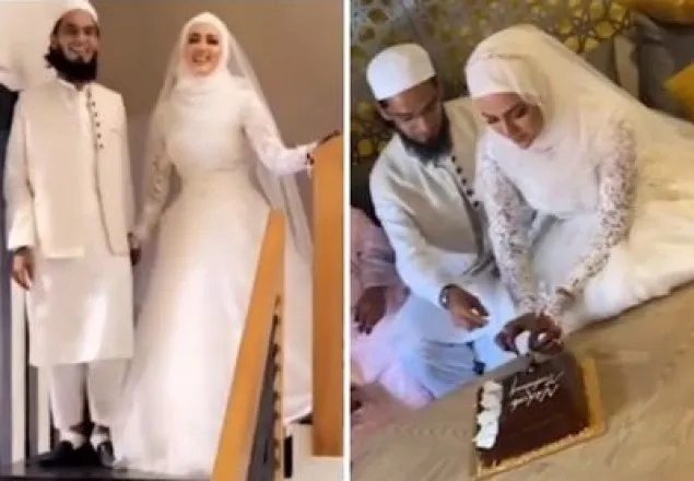 গুজরাতের মাওলানা মুফতি আনাসকে বিয়ে করলেন সানা খান
