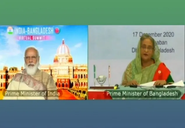 শেখ হাসিনা-নরেন্দ্র মোদির ভার্চুয়াল বৈঠক শুরু
