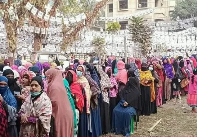 দ্বিতীয় ধাপের ৬০ পৌরসভা ভোটগ্রহণ চলছে