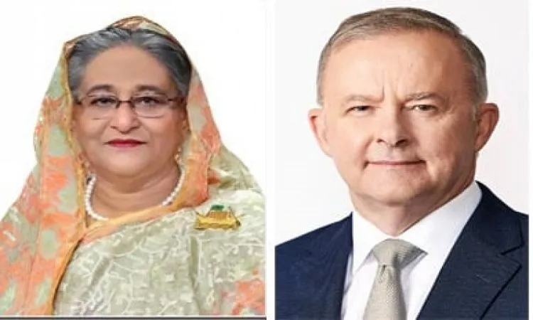 PM greets Australian Labor leader Anthony Albanese on election victory