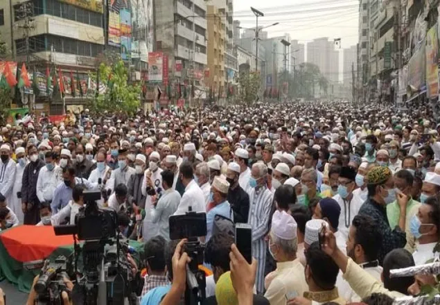মওদুদ আহমদের জানাযায় জামায়াত নেতৃবৃন্দ