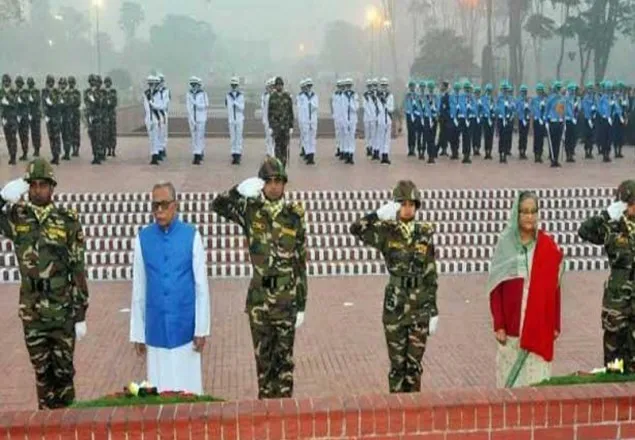 জাতীয় স্মৃতিসৌধে রাষ্ট্রপতি ও প্রধানমন্ত্রীর শ্রদ্ধা