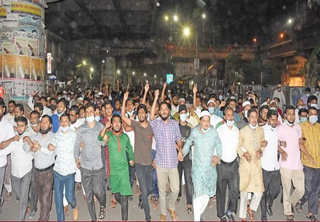 মুসল্লি নিহত ও আহতের ঘটনায় রাজধানীতে জামায়াতের বিক্ষোভ 