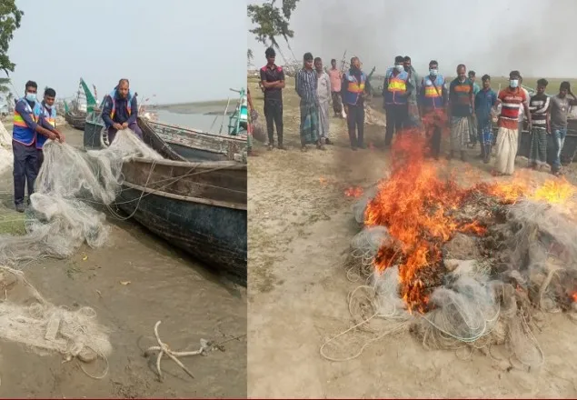 হাতিয়ায় ৩৯ লাখ টাকার কারেন্ট জাল আগুনে পোড়ালো নৌ-পুলিশ